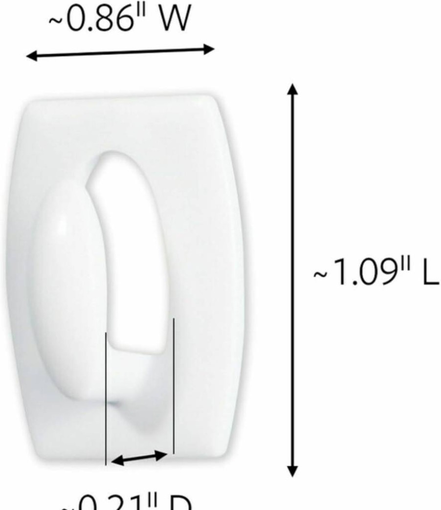 Command Damage-Free Hanging Light Clips with Adhesive Strips, 18 White Wall Hooks & 24 Command Strips for Tool-Free Decorating in Living Spaces