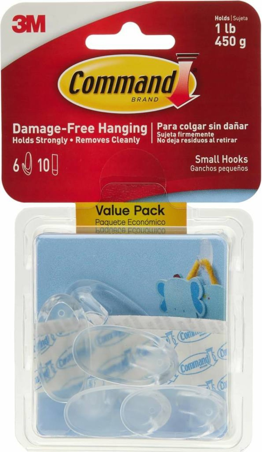 Command Clear Small Refill Strips - 12 Pack, 0.5 lb Hold Strength, Reusable Adhesive Strips for Hooks, Toggles & Light Clips, Compatible with Command Hooks