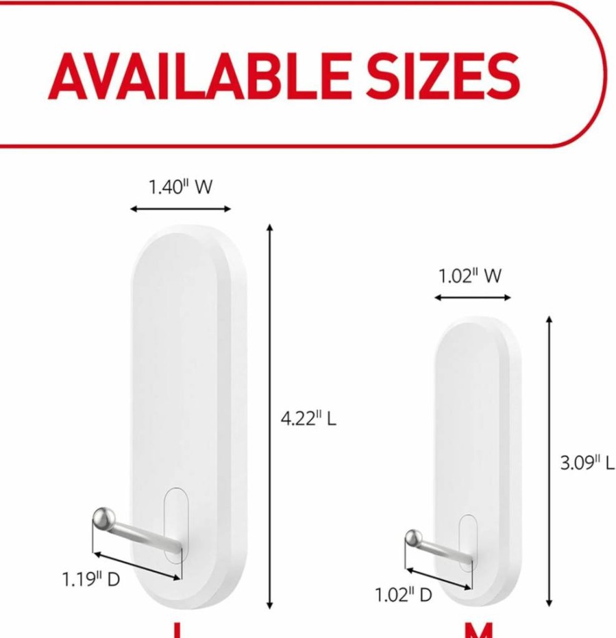 Command Medium Adhesive Wall Hooks - 7 Pack White Damage-Free Hanging Hooks with 12 Command Strips, No Tools Needed for Home Decor & Organization