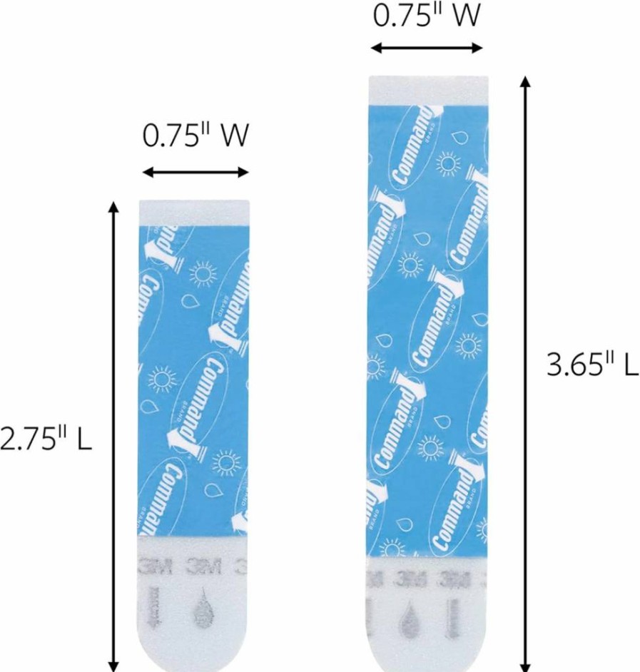 Command Bath Strips Refill - 2 Medium & 4 Large Water Resistant Adhesive Strips, 1-Pack, Blue (Bath22-Es-E)