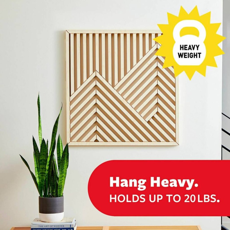 Command Heavy Duty Picture Hanging Strips - 20 LB XL Weight Capacity, 10 Pairs (20 Strips), Damage-Free Adhesive Wall Hooks for Frames, Mirrors & Home Decor, White