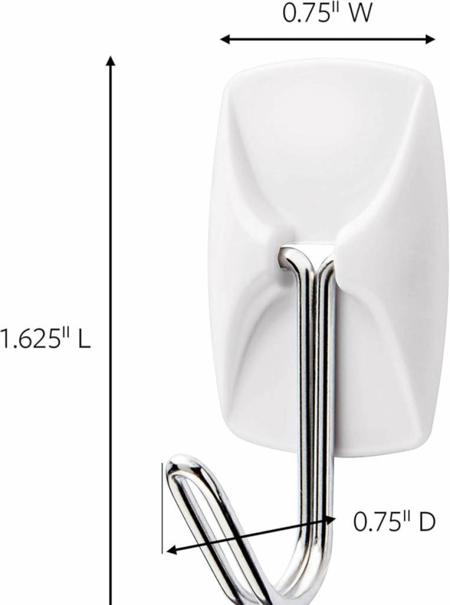 Command Small Wire Toggle Hooks - 16-Pack with 24 Adhesive Strips, Damage-Free Wall Hooks for Hanging & Organization, No Tools Needed, Holds 0.5 lb